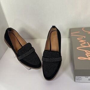 Crown Vintage Black and White Polka Dot Loafers